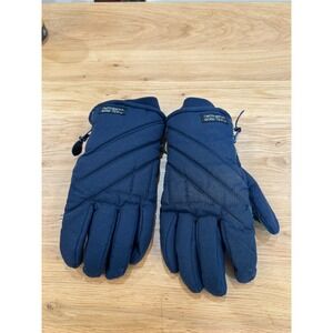 Hotfingers Gore-Tex Mens‎ Large Navy Blue Winter Gloves Leather Palm RN 55087